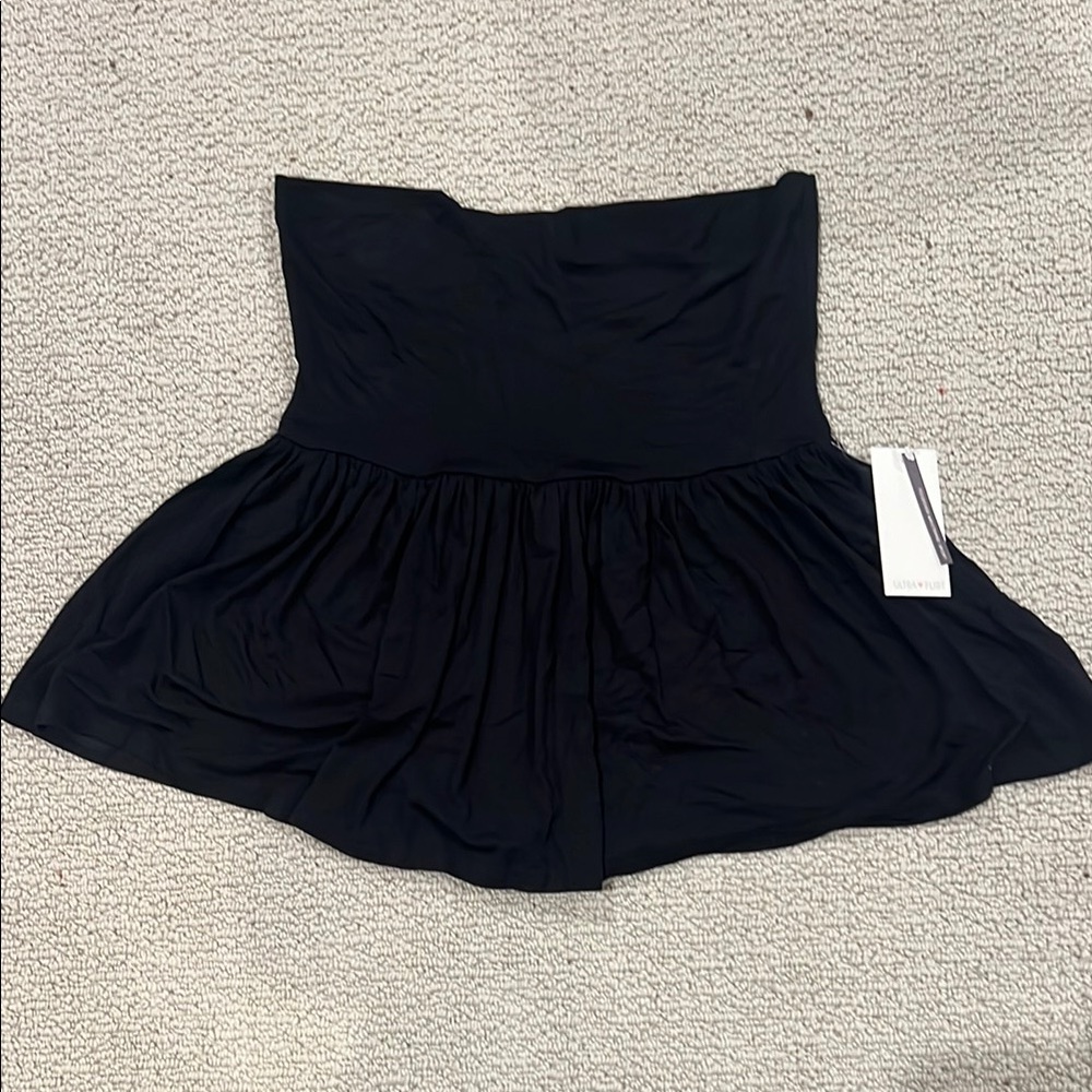 Ultra Flirt Black Foldover Waistband Skort